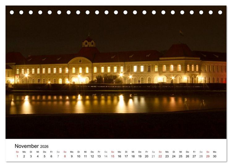 Produktbild: Nachts in M&uuml;nchen (Tischkalender 2026 DIN A5 quer), CALVENDO Monatskalender