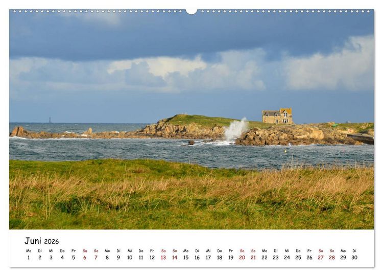 Produktbild: Bretagne. D&eacute;partement Finist&egrave;re - C&ocirc;te des Abers (Wandkalender 2026 DIN A2 quer), CALVENDO Monatskalender