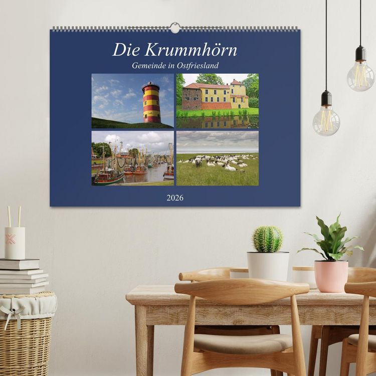 Produktbild: Die Krummh&ouml;rn Gemeinde in Ostfriesland (Wandkalender 2026 DIN A2 quer), CALVENDO Monatskalender