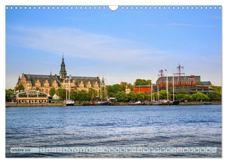 Produktbild: Stockholm - Vues maritimes (Calendrier mural 2026 DIN A3 vertical), CALVENDO calendrier mensuel