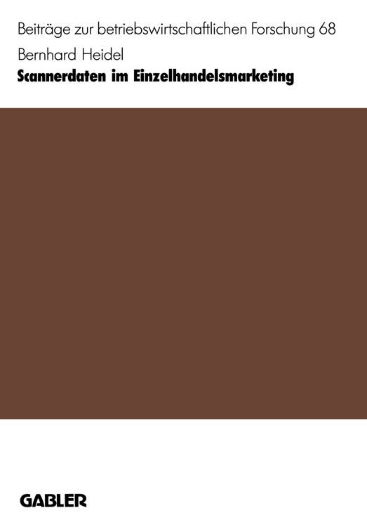 Produktbild: Scannerdaten im Einzelhandelsmarketing