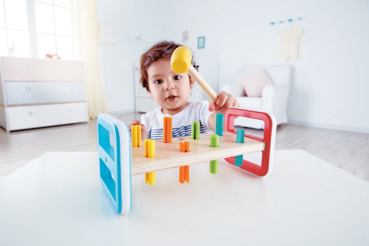Produktbild: Hape Regenbogen-Klopfbank