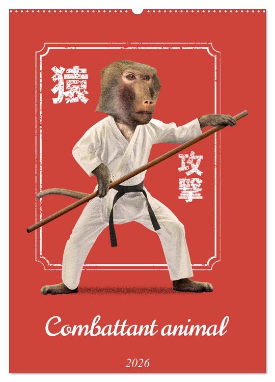 Produktbild: Combattant animal (Calendrier mural 2026 DIN A2 horizontal), CALVENDO calendrier mensuel