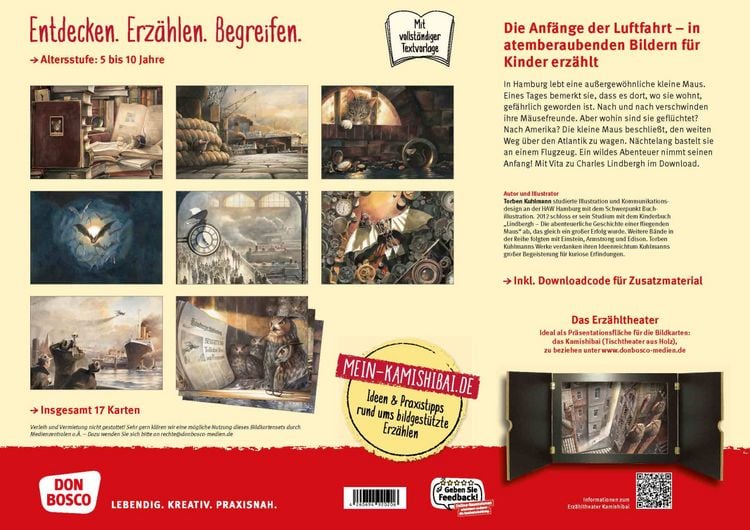 Produktbild: Lindbergh. Die abenteuerliche Geschichte einer fliegenden Maus. Kamishibai Bildkartenset