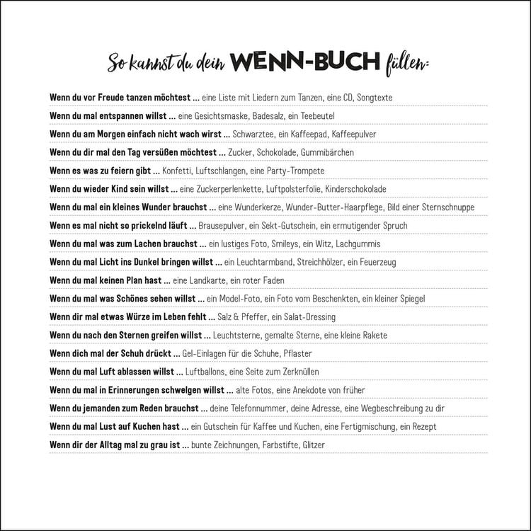 Produktbild: Wenn-Buch für dich – An dich gedacht – Für dich gemacht