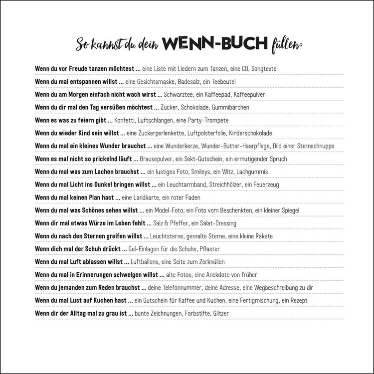 Produktbild: Wenn-Buch f&uuml;r dich &ndash; An dich gedacht &ndash; F&uuml;r dich gemacht