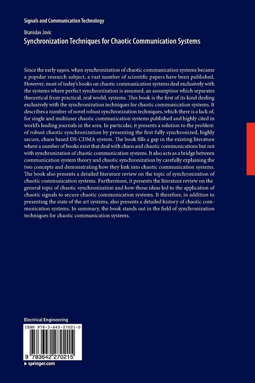 Produktbild: Synchronization Techniques for Chaotic Communication Systems