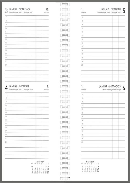Produktbild: Tagevormerkbuch 2T/1S 2027