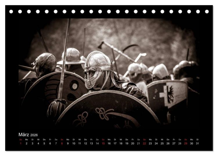 Produktbild: Wikinger und Krieger (Tischkalender 2026 DIN A5 quer), CALVENDO Monatskalender