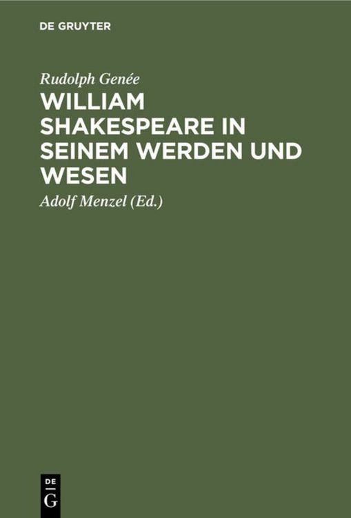 Produktbild: William Shakespeare in seinem Werden und Wesen
