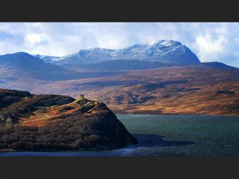 Produktbild: CALVENDO Puzzle Panorama Castle Varrich, Kyle of Tongue, Sutherland, Schottland | 1000 Teile Lege-Gr&ouml;&szlig;e 64x48cm Foto-Puzzle f&uuml;r gl&uuml;ckliche Stunden