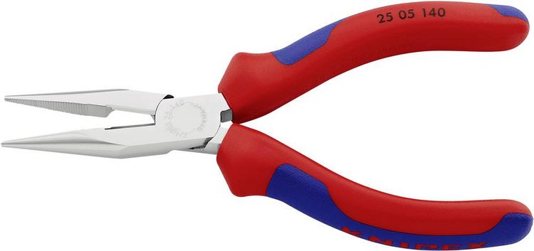 Produktbild: Knipex 25 05 140 Elektronik- u. Feinmechanik Flachrundzange Gerade Vanadium Elektrostahl 140mm