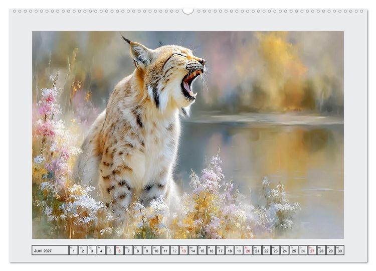 Produktbild: Luchse. Meister der Tarnung im Wald (Wandkalender 2027 DIN A2 quer), CALVENDO Monatskalender