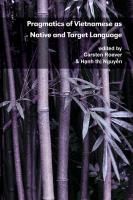 Produktbild: Pragmatics of Vietnamese as Native and Target Language