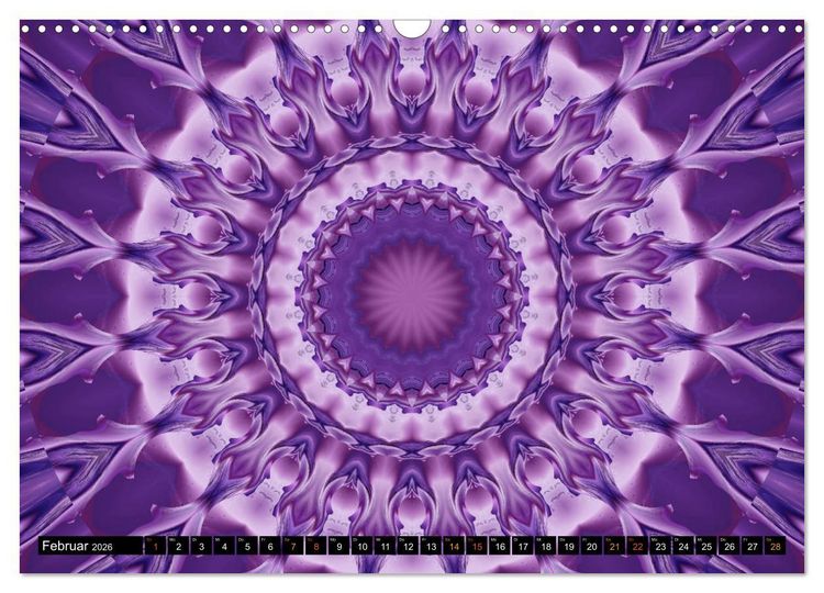 Produktbild: Energie - Mandalas, Spiritualit&auml;t durch die Farbe Lila (Wandkalender 2026 DIN A3 quer), CALVENDO Monatskalender
