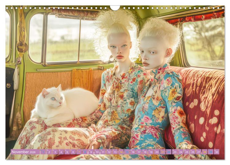 Produktbild: Albino Frauen - Kunstvolle Werke (Wandkalender 2026 DIN A3 quer), CALVENDO Monatskalender