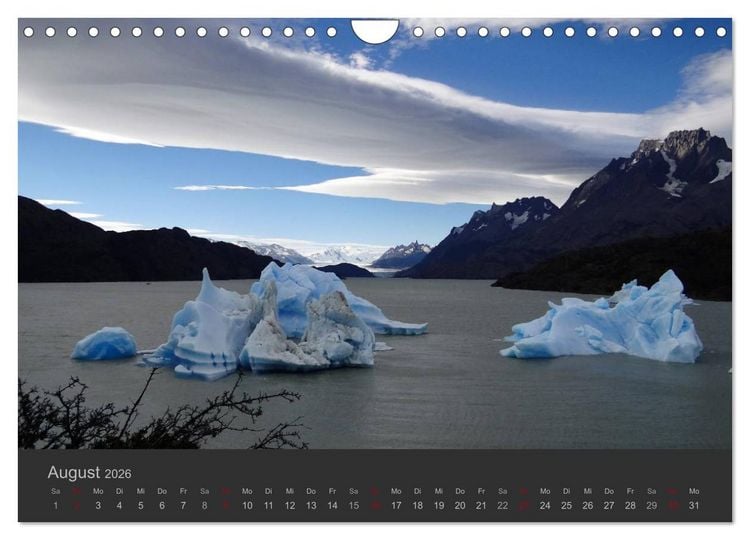 Produktbild: Von Iguaz&uacute; bis Ushuaia - vom Regenwald bis Feuerland (Wandkalender 2026 DIN A4 quer), CALVENDO Monatskalender