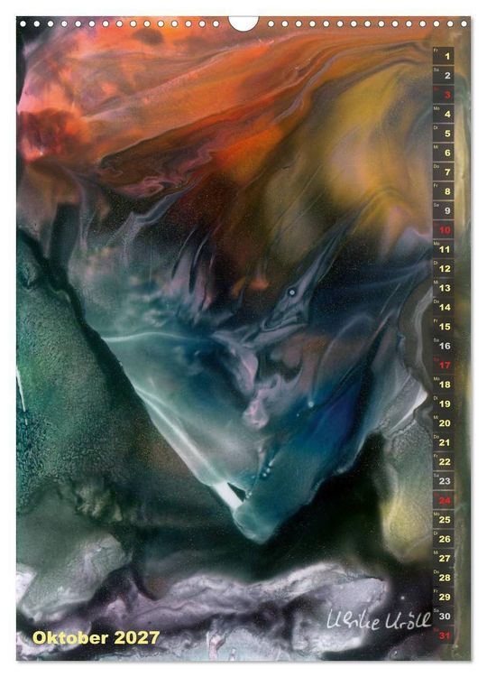 Produktbild: Encaustic-Malerei Kunstkalender 2027 (Wandkalender 2027 DIN A3 hoch), CALVENDO Monatskalender