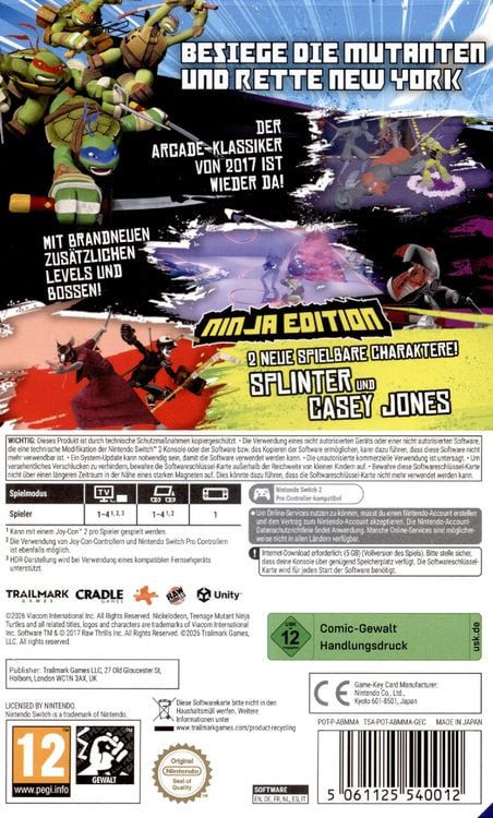 Produktbild: Teenage Mutant Ninja Turtles - Wrath of the Mutants (Ninja Edition)