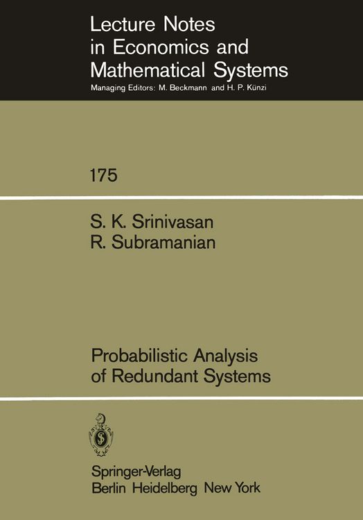 Produktbild: Probabilistic Analysis of Redundant Systems