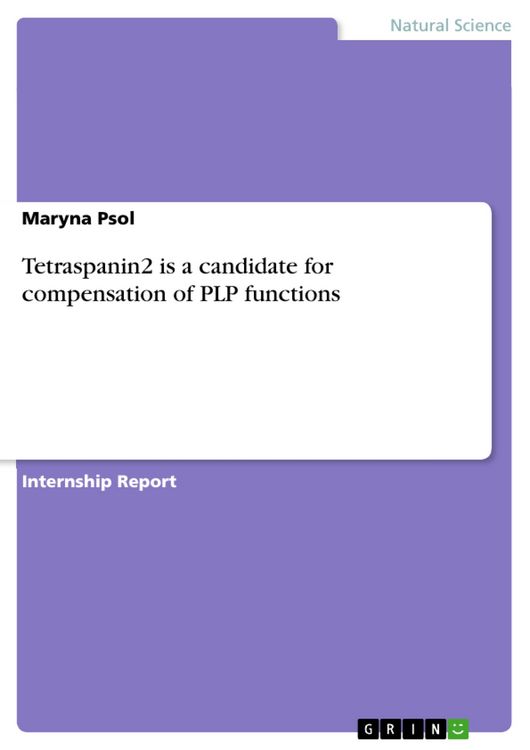 Produktbild: Tetraspanin2 is a candidate for compensation of PLP functions
