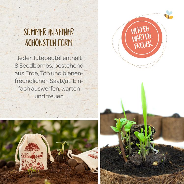Samenbomben 8er Jutebeutel Bienenschmaus