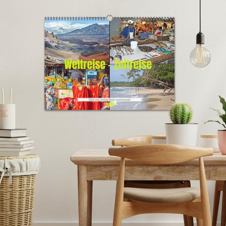 Produktbild: Weltreise - Zeitreise: Fotos vom Anfang dieses Jahrtausends (Wandkalender 2026 DIN A3 quer), CALVENDO Monatskalender