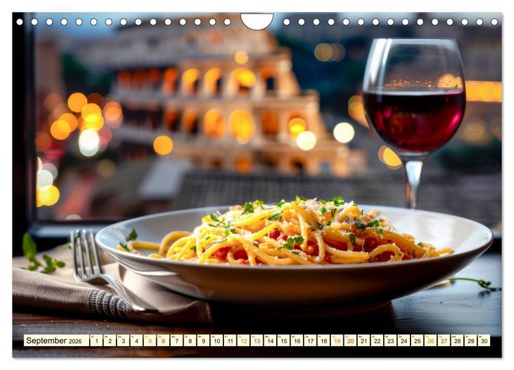 Produktbild: Europa f&uuml;r Gourmets - landestypische Gerichte erleben (Wandkalender 2026 DIN A4 quer), CALVENDO Monatskalender