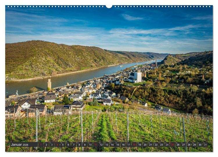 Produktbild: Oberwesel - Stadt der T&uuml;rme (hochwertiger Premium Wandkalender 2026 DIN A2 quer), Kunstdruck in Hochglanz