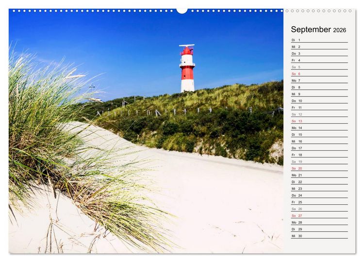Produktbild: BORKUM Geburtstagskalender mit Planerfunktion (hochwertiger Premium Wandkalender 2026 DIN A2 quer), Kunstdruck in Hochglanz