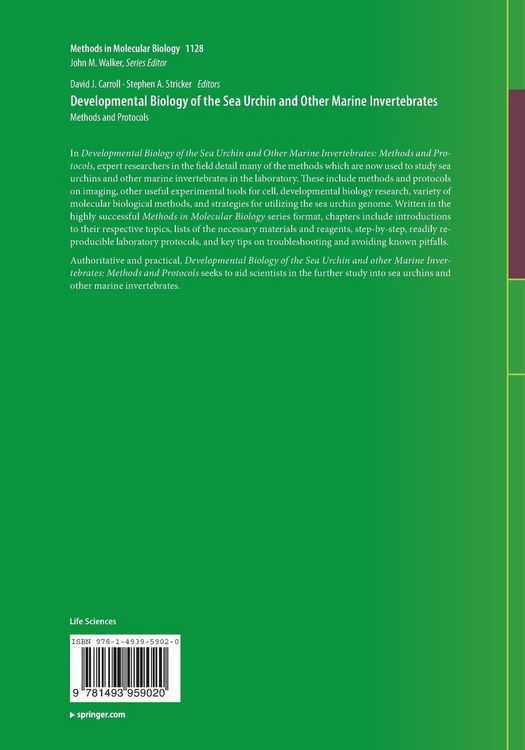 Produktbild: Developmental Biology of the Sea Urchin and Other Marine Invertebrates
