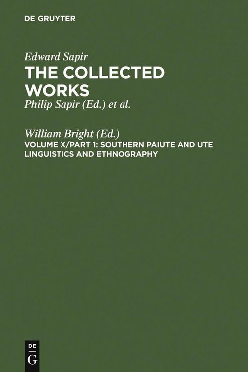 Produktbild: Southern Paiute and Ute Linguistics and Ethnography
