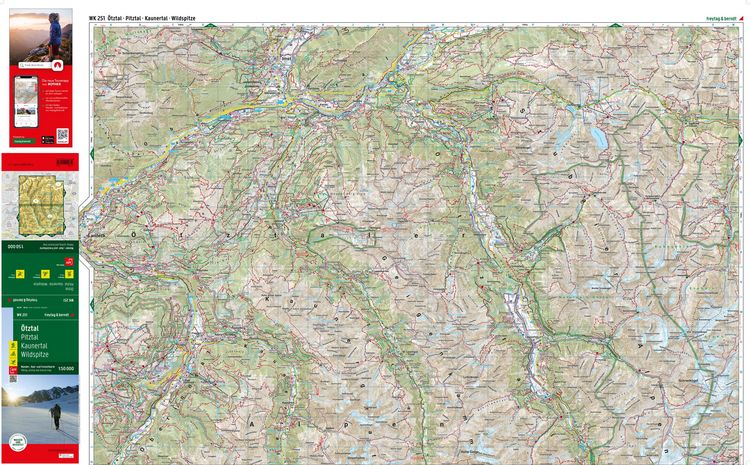 Produktbild: freytag & berndt Wanderkarte WK 251 &Ouml;tztal, Pitztal - Kaunertal - Wildspitze 1:50.000