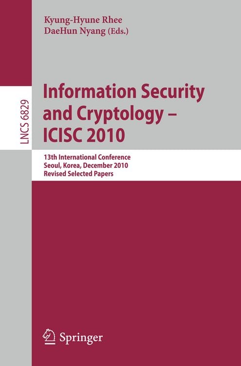 Produktbild: Information Security and Cryptology - ICISC 2010