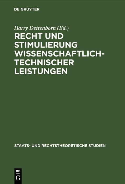 Produktbild: Recht und Stimulierung wissenschaftlich-technischer Leistungen