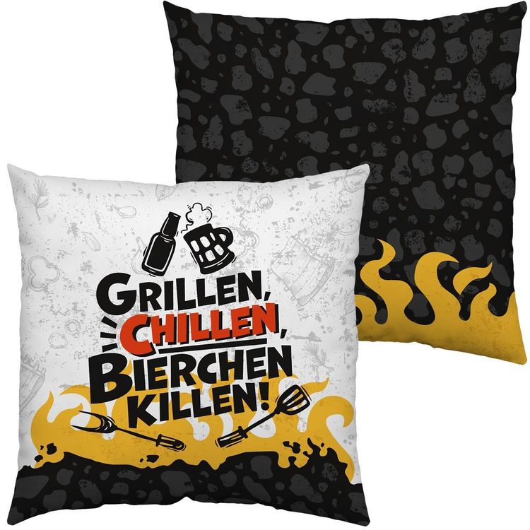 Produktbild: GRUSS & CO Baumwoll-Kissen Motiv Grillen
