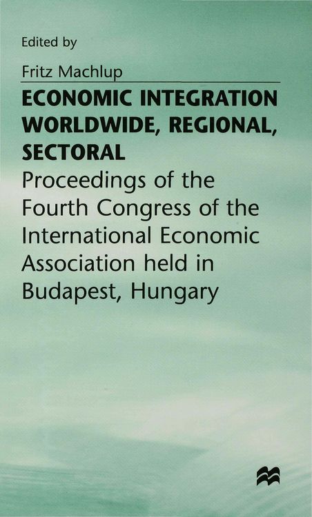 Produktbild: Economic Integration Worldwide