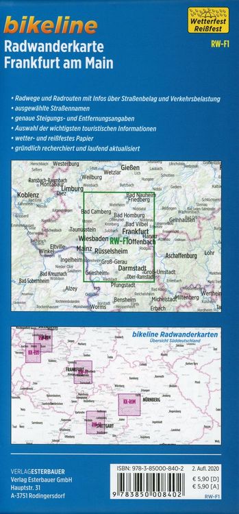 Produktbild: Radwanderkarte Frankfurt am Main 1 : 60 000