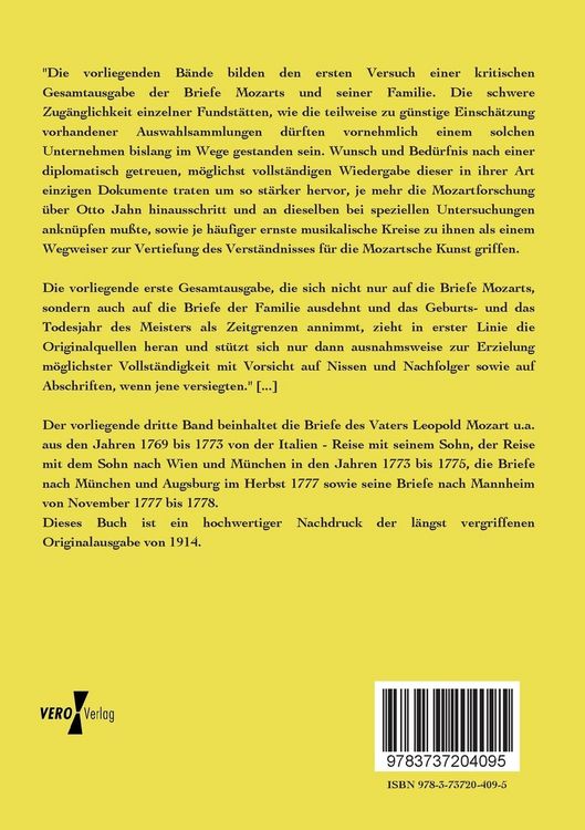 Produktbild: Die Briefe W.A. Mozarts und seiner Familie