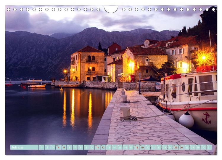 Produktbild: Perast in Montenegro - Romantisches St&auml;dtchen in faszinierender Landschaft (Wandkalender 2026 DIN A4 quer), CALVENDO Monatskalender