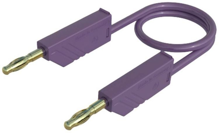 Produktbild: Hirschmann Test & Measurement MLN 100/2,5 VI Messleitung Lamellenstecker 4 mm Lamellenstecker 4 mm 1.00 m Violett 1 St.