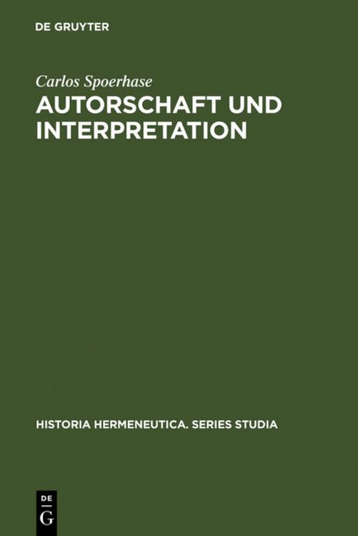 Produktbild: Autorschaft und Interpretation
