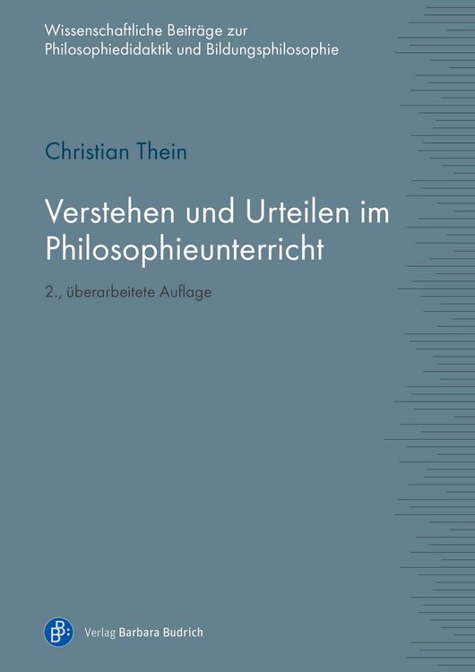 Produktbild: Verstehen und Urteilen im Philosophieunterricht