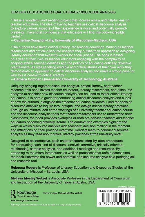 Produktbild: Designing Critical Literacy Education through Critical Discourse Analysis