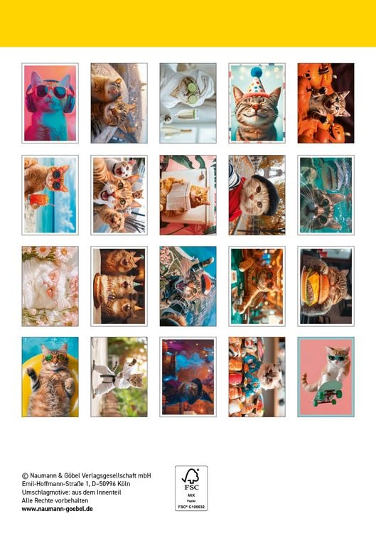 Produktbild: Postkartenblock Crazy Cats