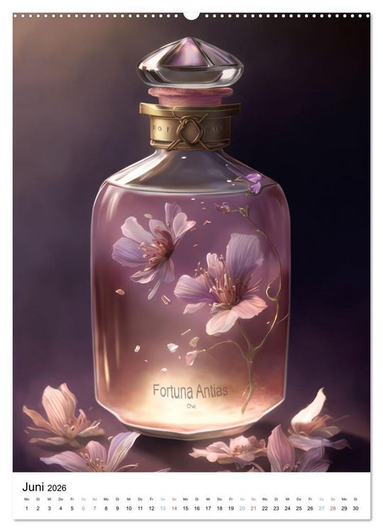 Produktbild: Parfum Eleganz im Glas (Wandkalender 2026 DIN A2 hoch), CALVENDO Monatskalender
