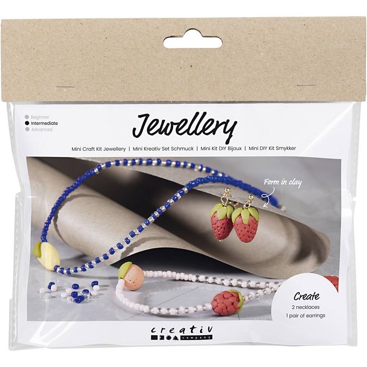 Produktbild: Creativ Company Mini Kreativ Set Schmuck, Halsketten und Ohrringe, K&ouml;nigsblau