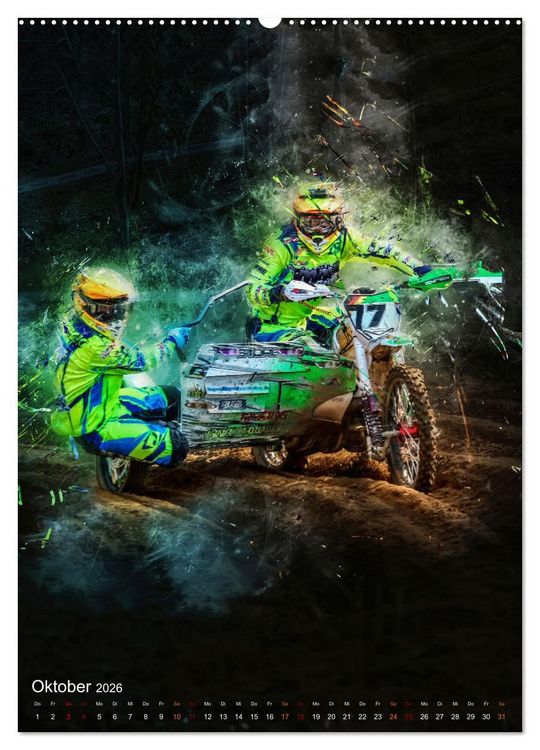 Produktbild: Motocross Seitenwagen - einfach cool (hochwertiger Premium Wandkalender 2026 DIN A2 hoch), Kunstdruck in Hochglanz