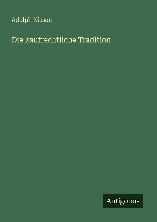 Produktbild: Die kaufrechtliche Tradition