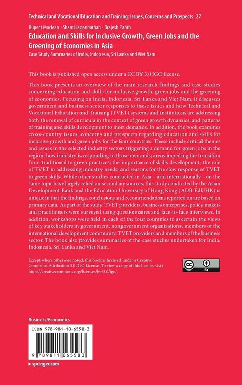 Produktbild: Education and Skills for Inclusive Growth, Green Jobs and the Greening of Economies in Asia